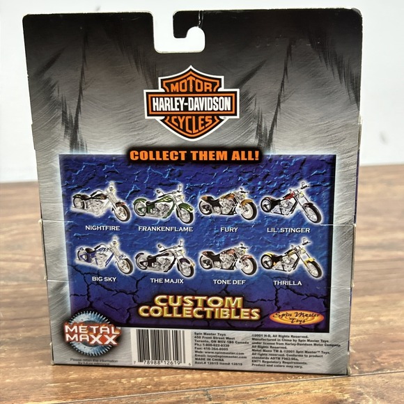 2001 Harley Davidson Metal Maxx 1:17 Scale Custom Collectibles "Fury" NEW - Picture 5 of 8